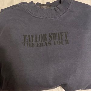 Taylor Swift Eras Tour blue crew neck